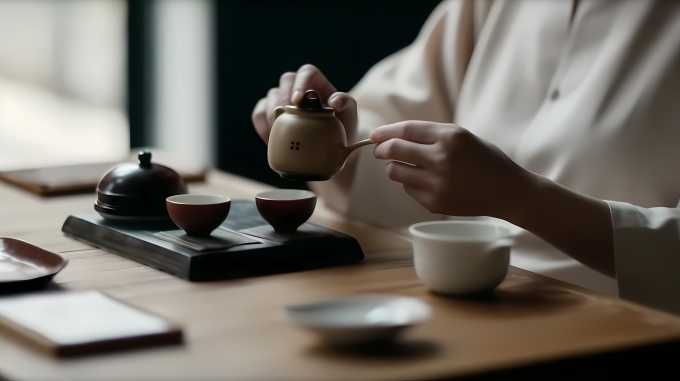 素雅清新的茶艺摄影图