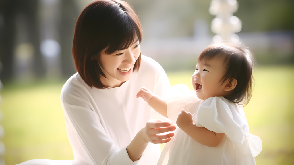 阳光下的母子的摄影版权图片下载