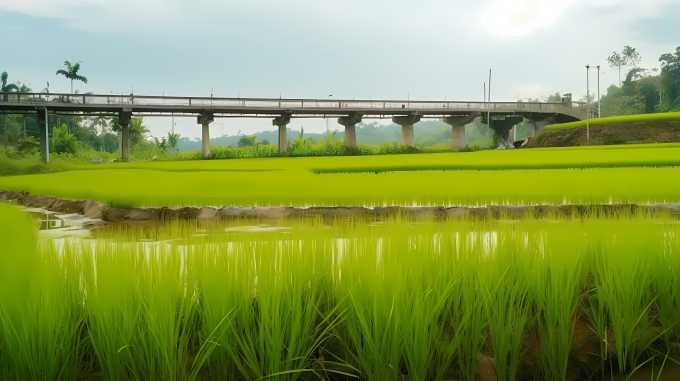 自然风光田野与稻田的摄影图片