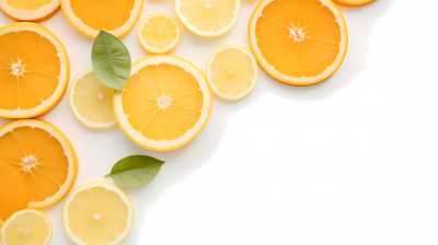 维生素水果柑橘碎片摄影图