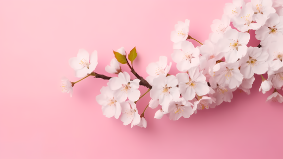 春天白樱花花瓣摄影图