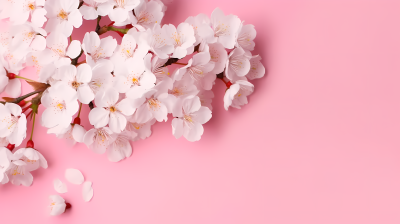 浪漫的白樱花花瓣摄影图