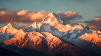 喜马拉雅艺术风格山脉摄影图