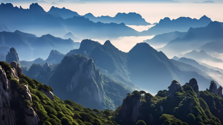 中国黄山风景摄影图