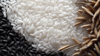 稻米种子与谷物的简约乡村摄影图