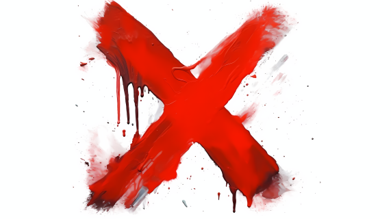 环境主义分割主义字母X红色油漆摄影图