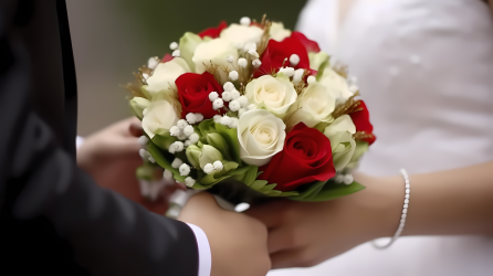 婚礼玫瑰花束摄影图片