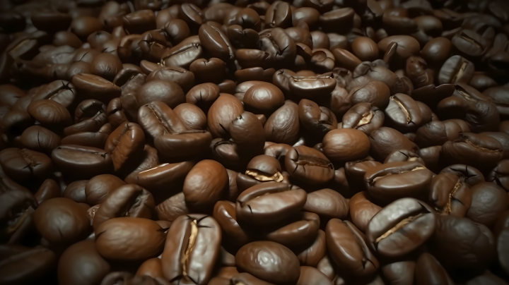 咖啡豆近距离摄影图版权图片下载