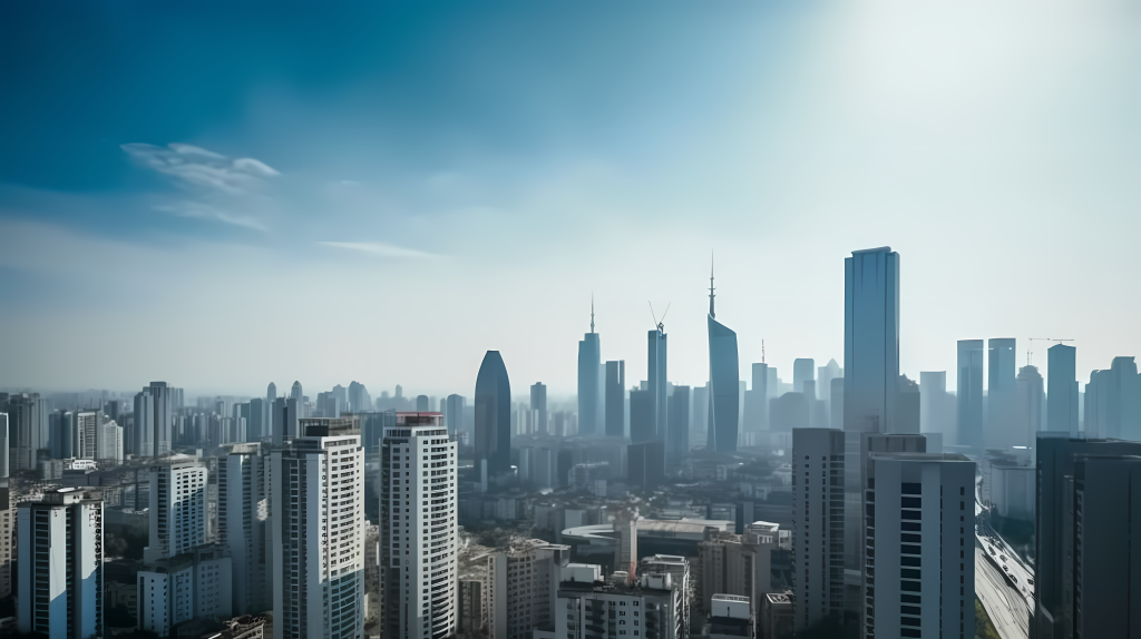 高端都市高楼林立的天际线摄影图