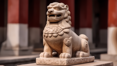 威武的中国狮子摄影图