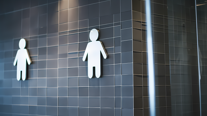 男性标志的浴室入口摄影版权图片下载