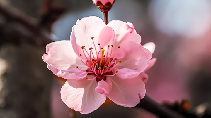 粉色花朵近景摄影图版权图片下载