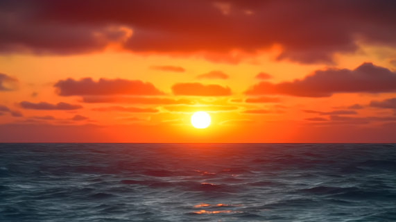 海上美丽日落摄影图片