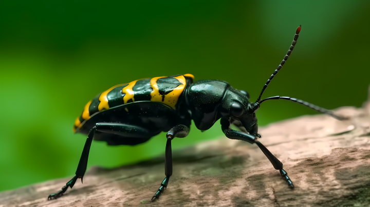 黑色甲壳类昆虫摄影图版权图片下载