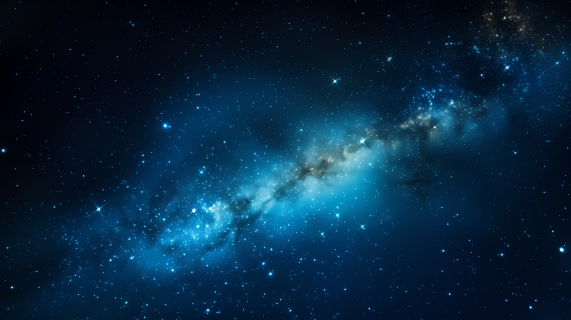 星空下的银河蓝天摄影图