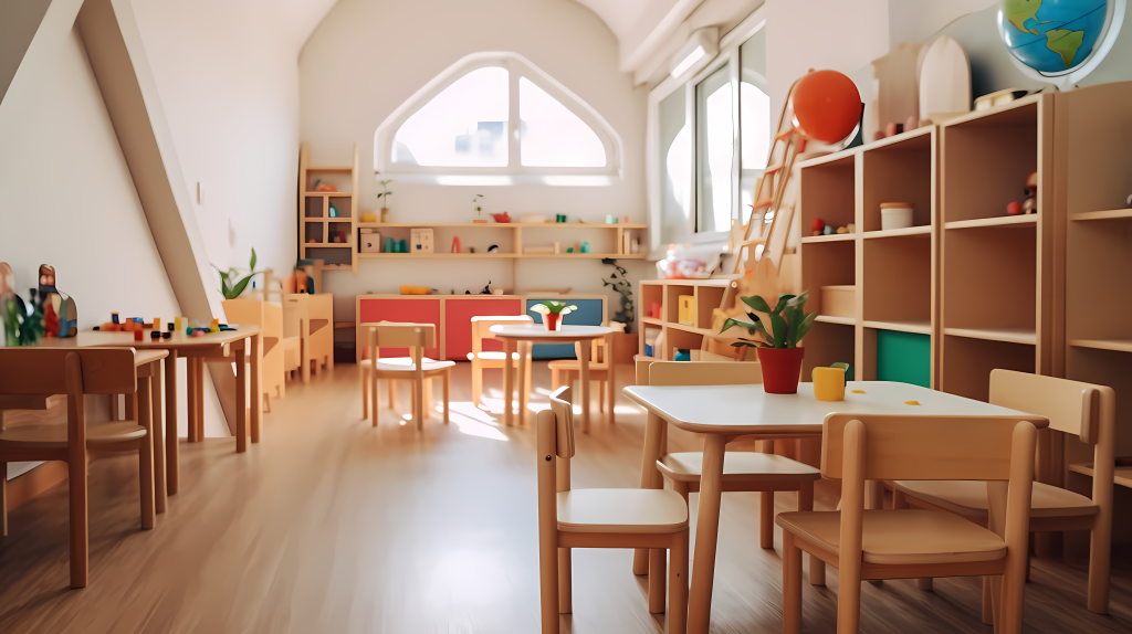 幼儿园游戏室温馨环境摄影图片