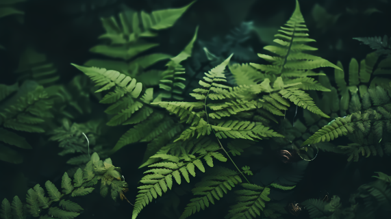 翠绿蕨类植物摄影图片