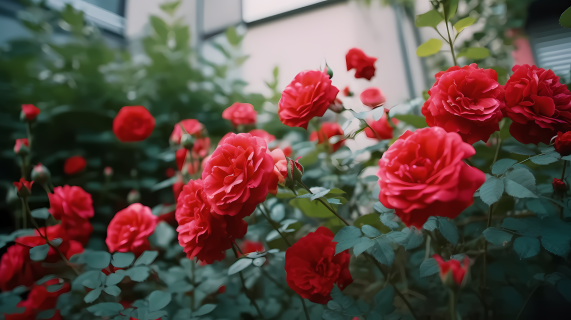 漂亮的红色玫瑰花摄影图