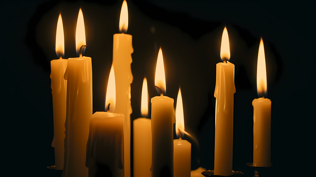 明暗交替的蜡烛高清图