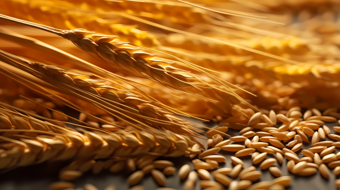 五谷丰收的黄金摄影图片