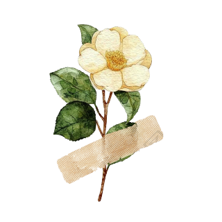 山茶花复古风元素