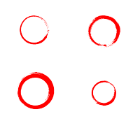 红色水墨圆形边框PNG元素