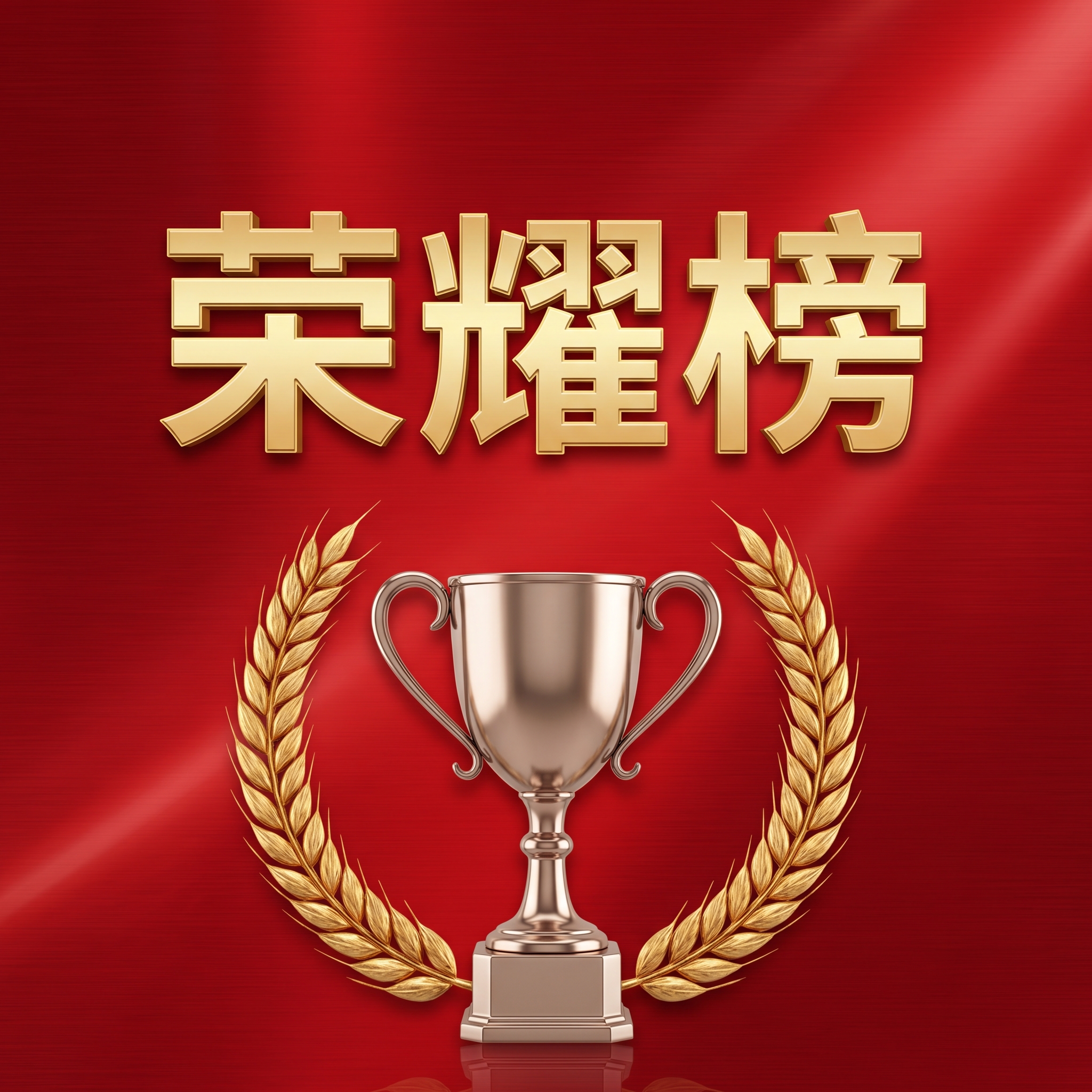 荣耀榜红色光影简约微信公众号次图