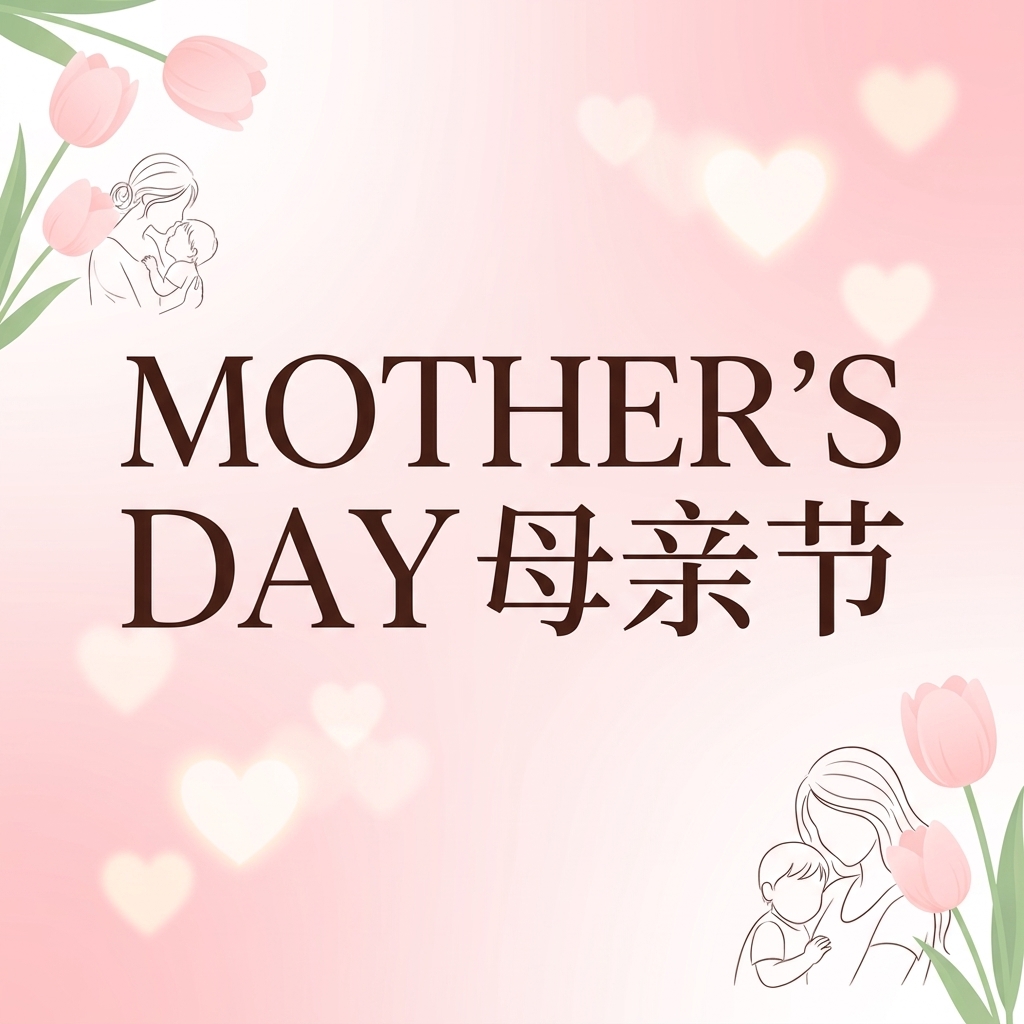 母亲节简约爱心微信公众号次图