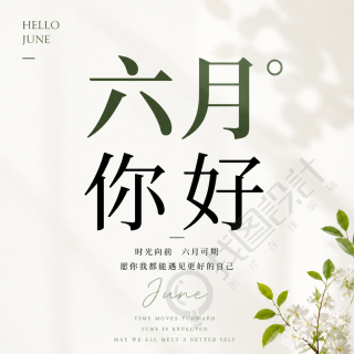 六月你好ins风简约微信公众号次图