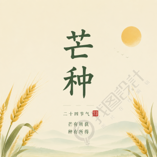 芒种节气风吹麦浪微信公众号次图