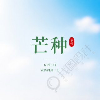 芒种时节极简风微信公众号次图