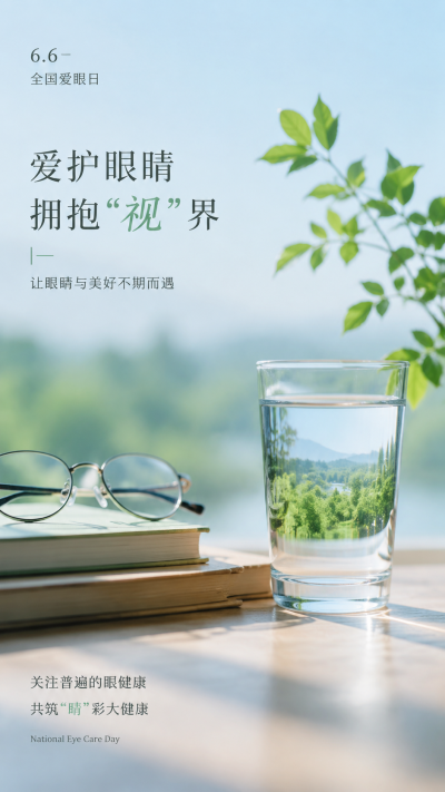 全国爱眼日知识科普创意手机海报