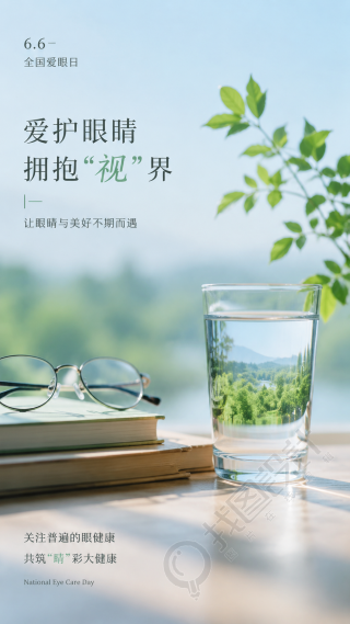 全国爱眼日知识科普创意手机海报