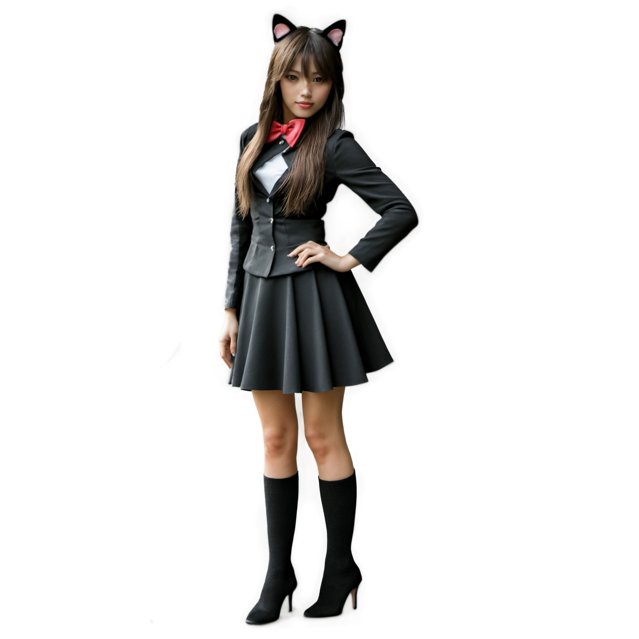 猫咪女孩素材图片