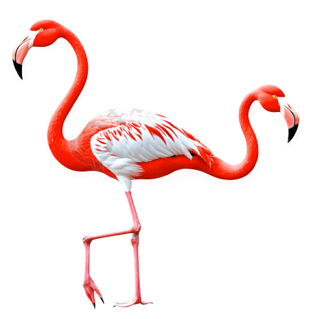 粉红色火烈鸟插画素材