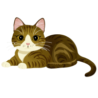 可爱日本猫插图素材