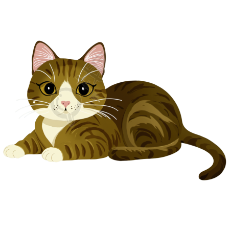可爱日本猫插图素材