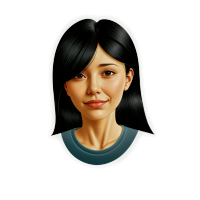 插画女性头像PNG素材