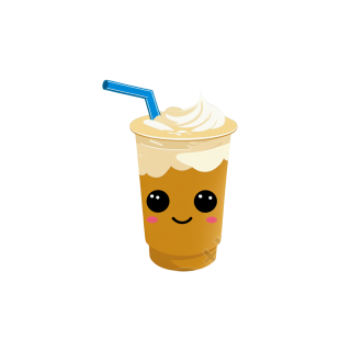 萌萌可爱奶茶插画素材