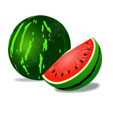 西瓜插画PNG素材