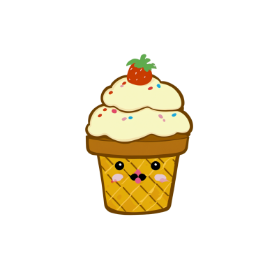 可爱冰淇淋插画素材