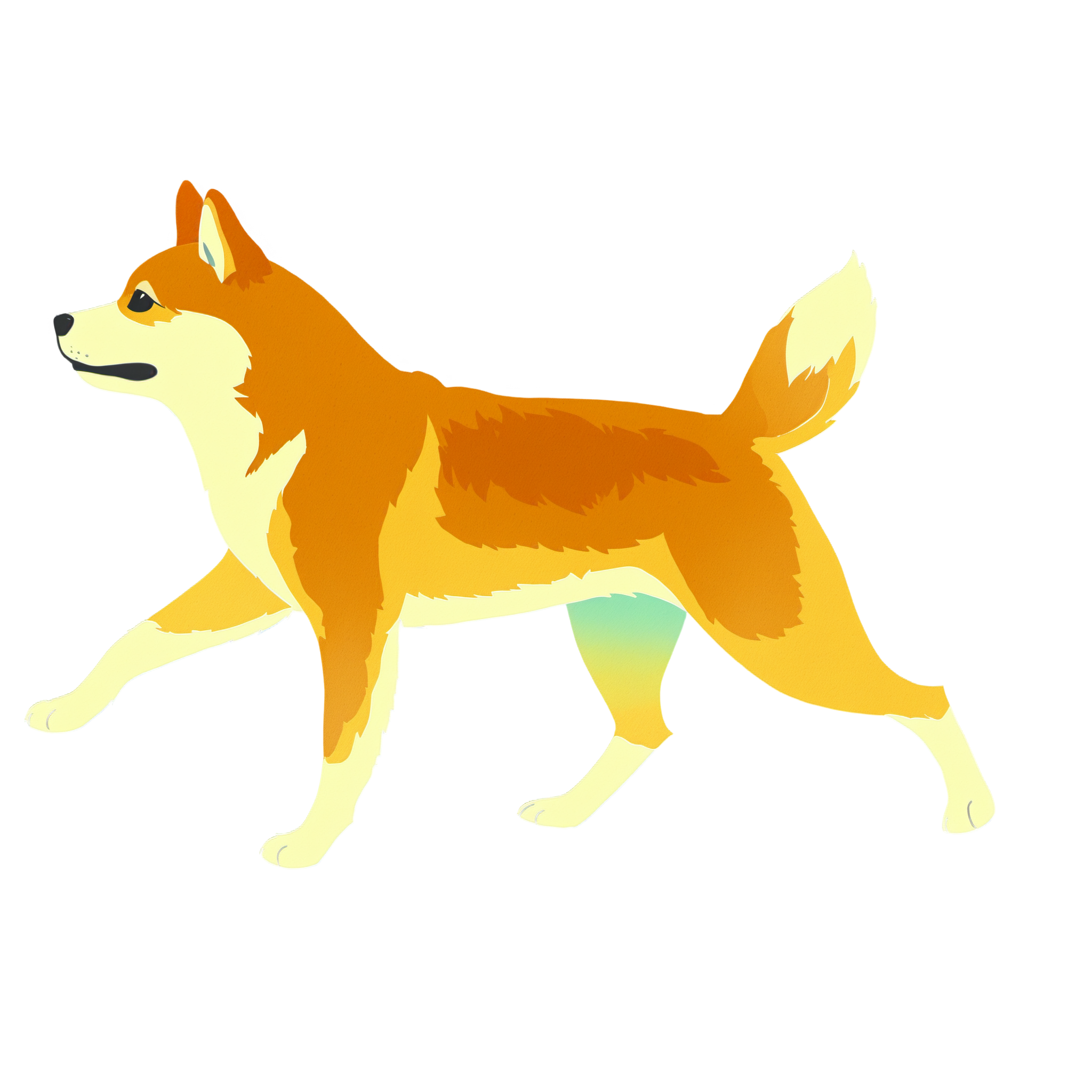 柴犬插画素材