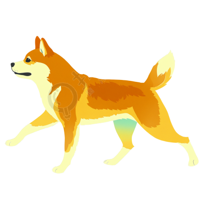 柴犬插画素材