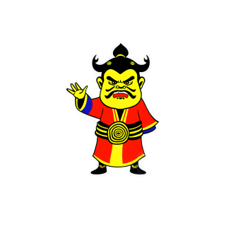 门神插画素材