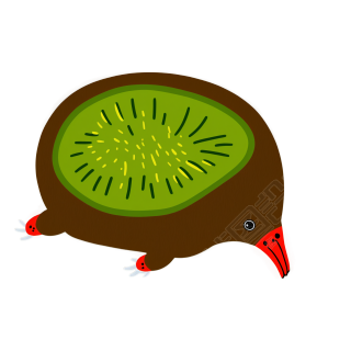 可爱的奇异果插画素材