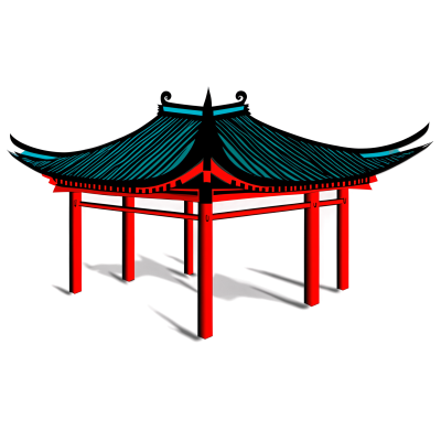 滕王阁插画素材