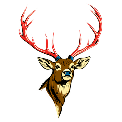 Vintage Retro Wild Deer Hunting T-Shirt Print