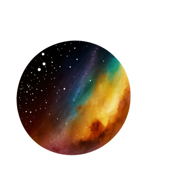 迷人的水彩透明背景宇宙探索素材