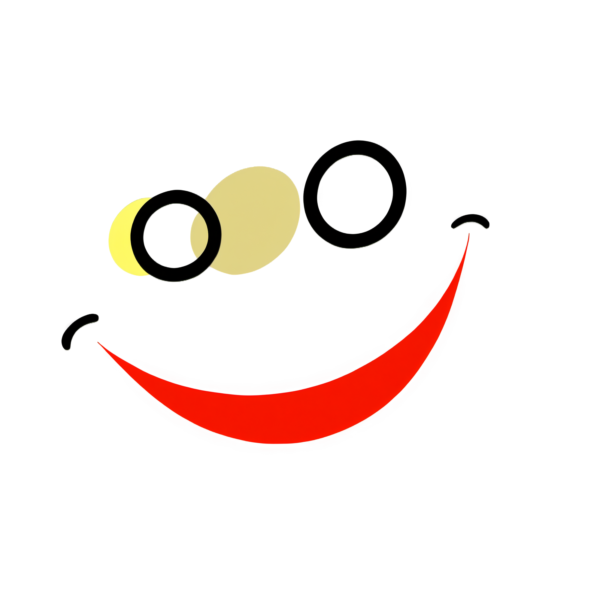 笑到流泪的透明背景笑脸素材