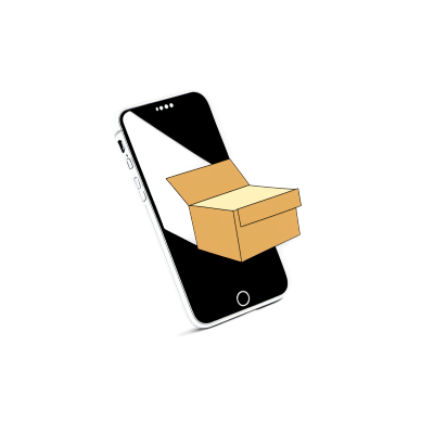 智能手机透明背景的送货服务App